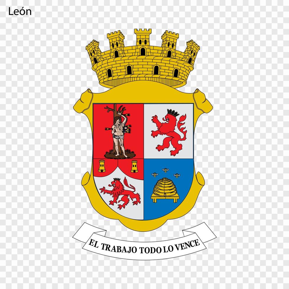 emblema de León. vector