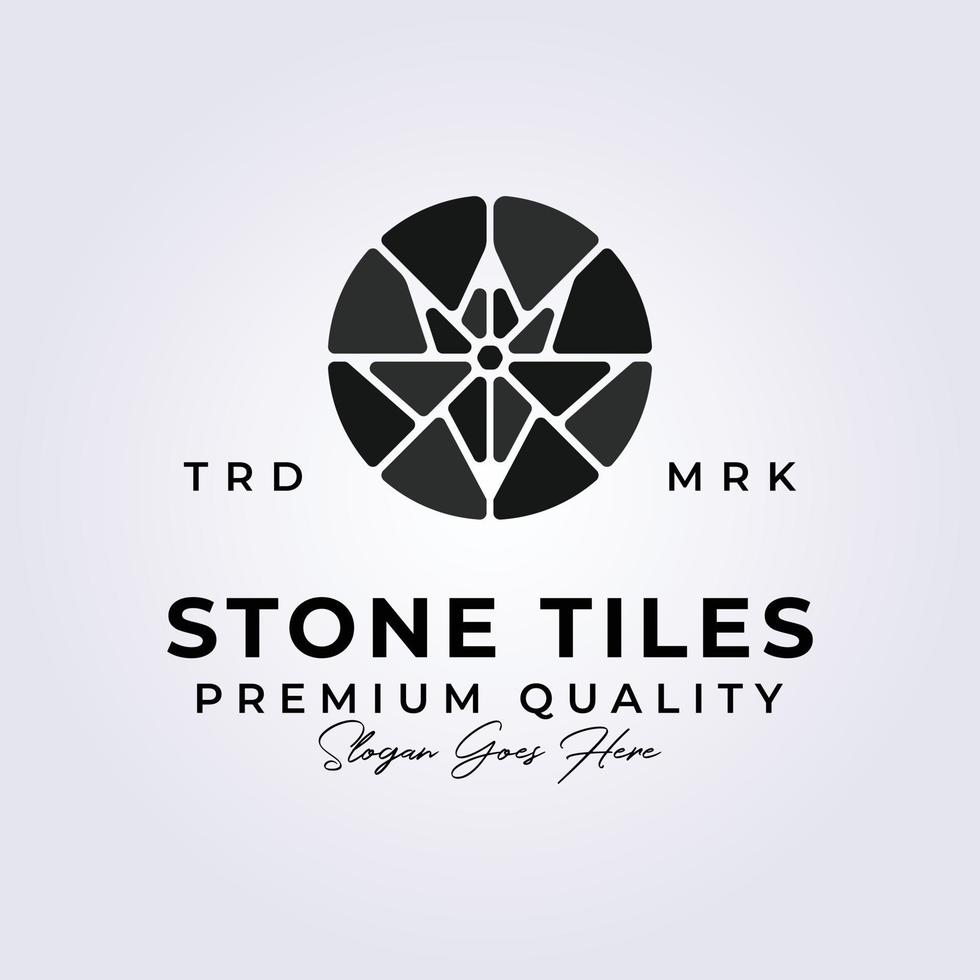 stone tiles sign symbol logo vector illustration design