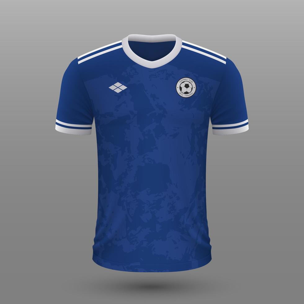 Realistic soccer shirt , Bosnia home jersey template for football kit. vector