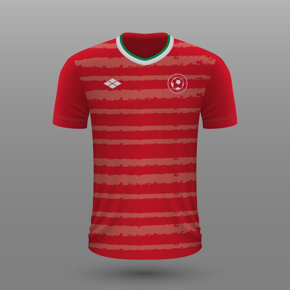 Realistic soccer shirt ,Hungary  home jersey template for football kit. vector