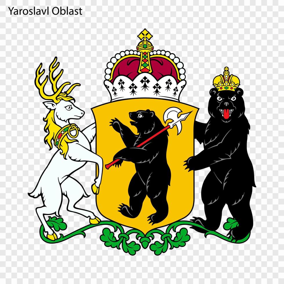 Emblem of  province of Russia vector