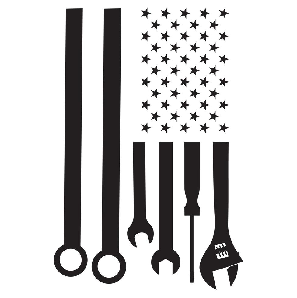 American Tool Flag vector