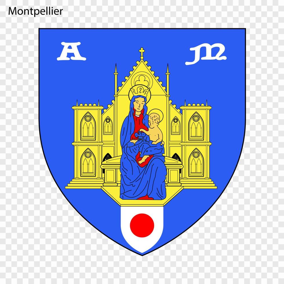 Emblem of Montpellier vector
