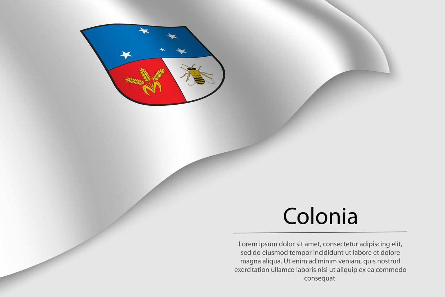 ola bandera de colonia es un estado de Uruguay. vector