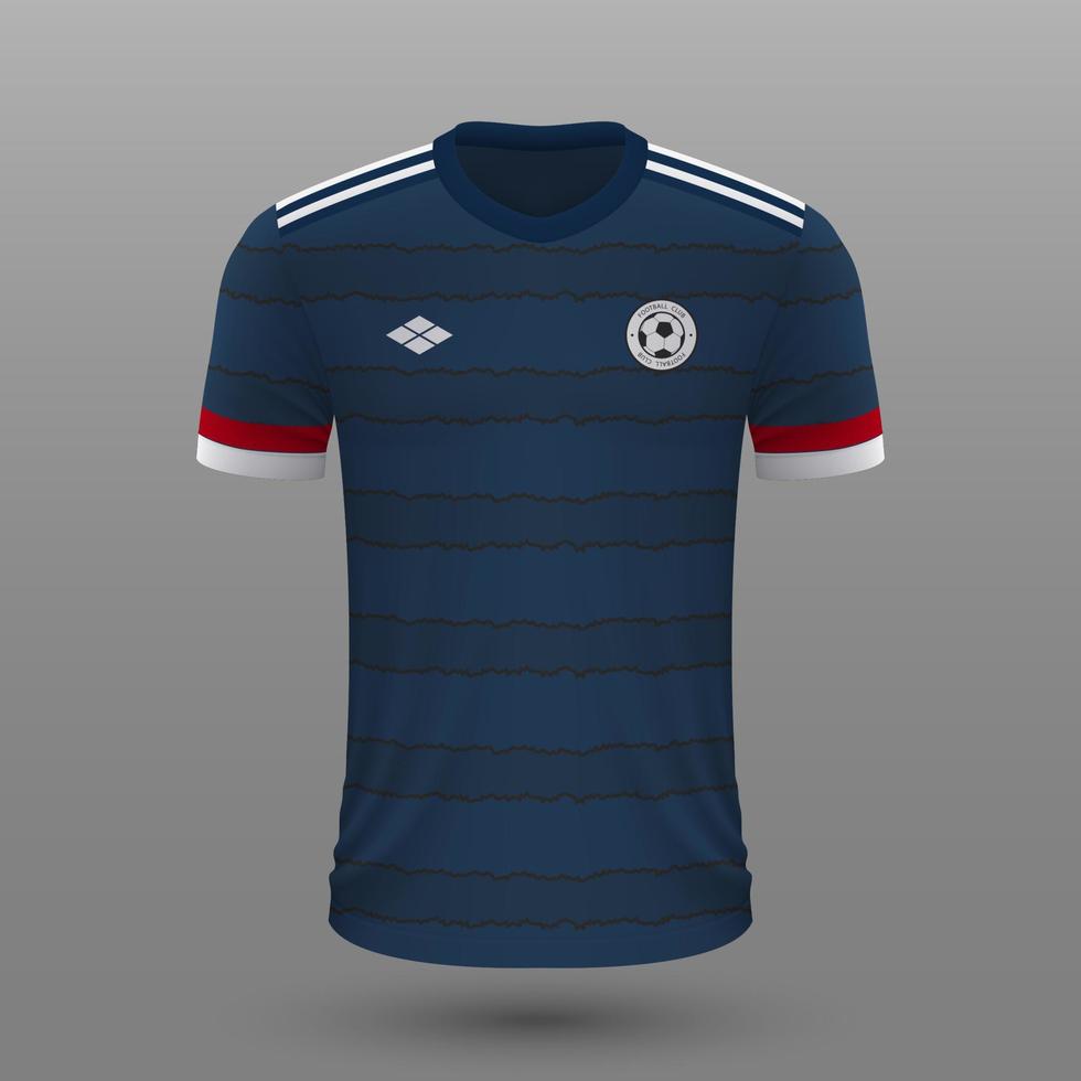 realista fútbol camisa , Escocia hogar jersey modelo para fútbol americano equipo. vector