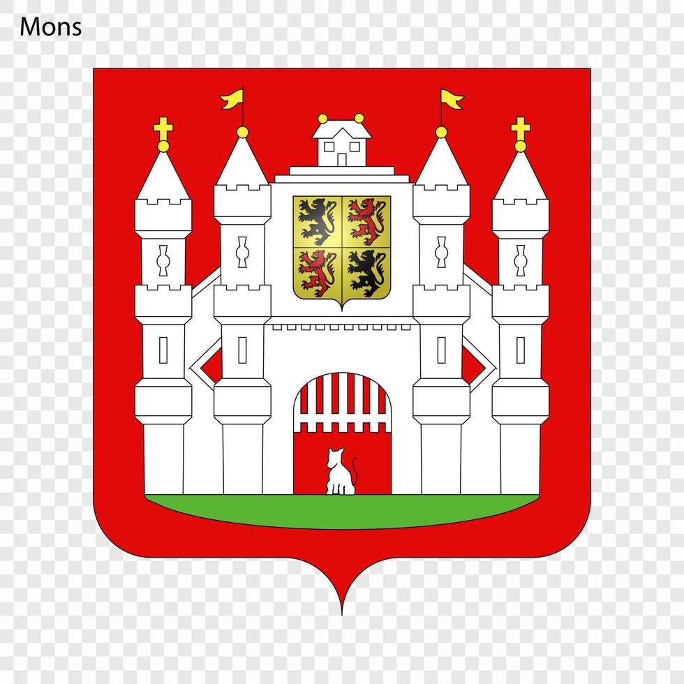 Emblem of Mons vector