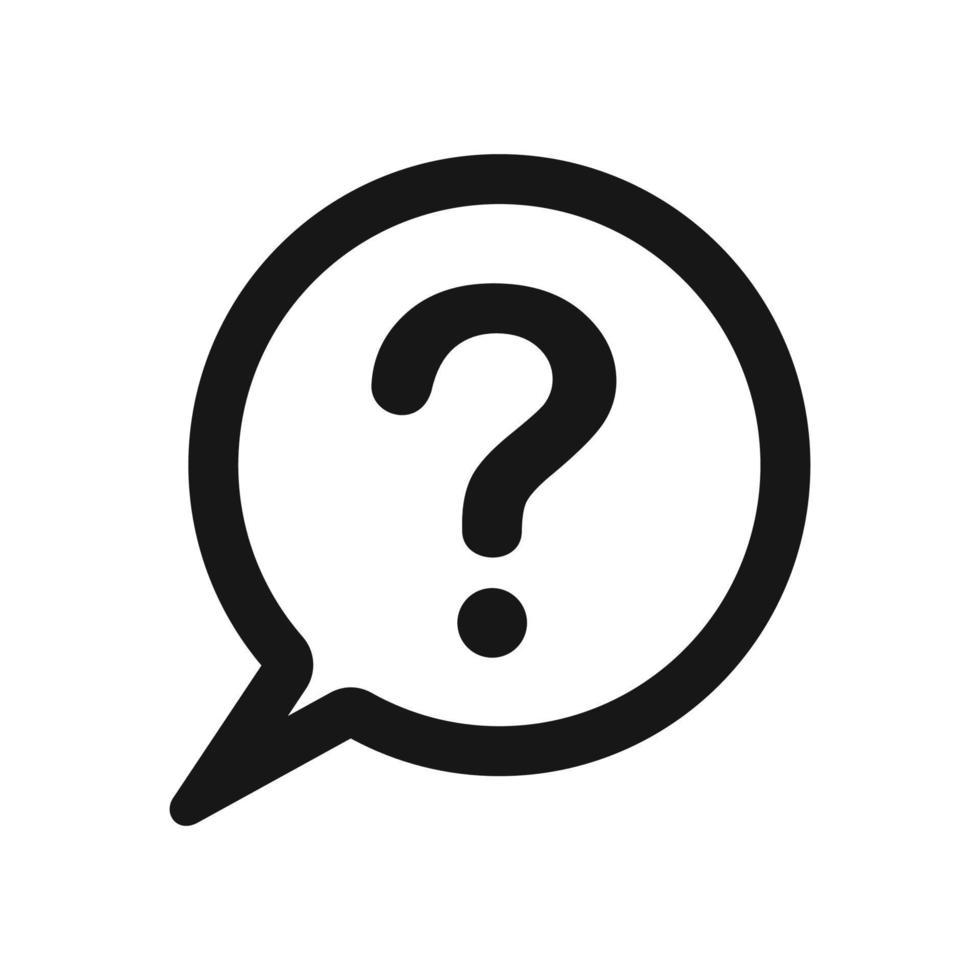 Question mark icon isolated on white background vector