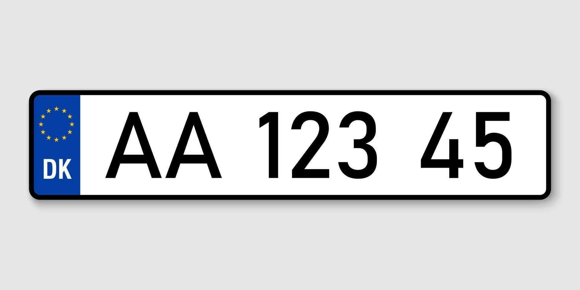 Vehicle registration plates vector