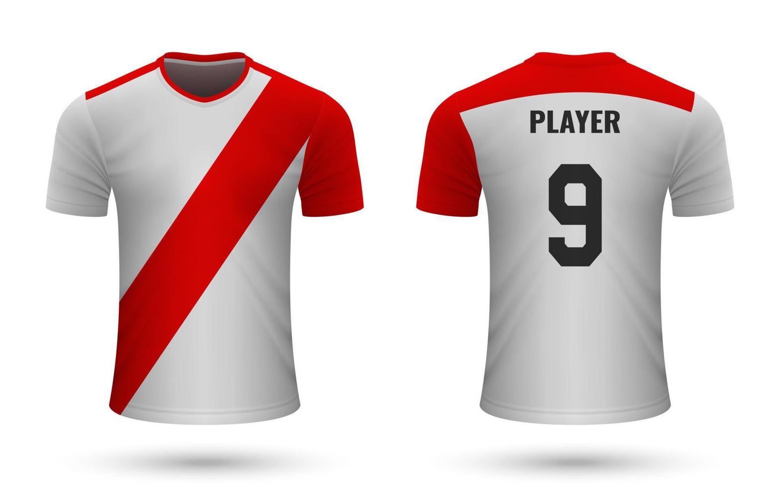 realista fútbol camisa jersey vector