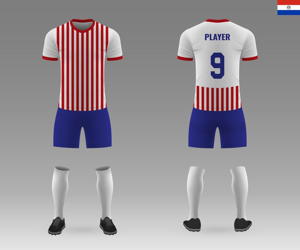 soccer kit of national team vector