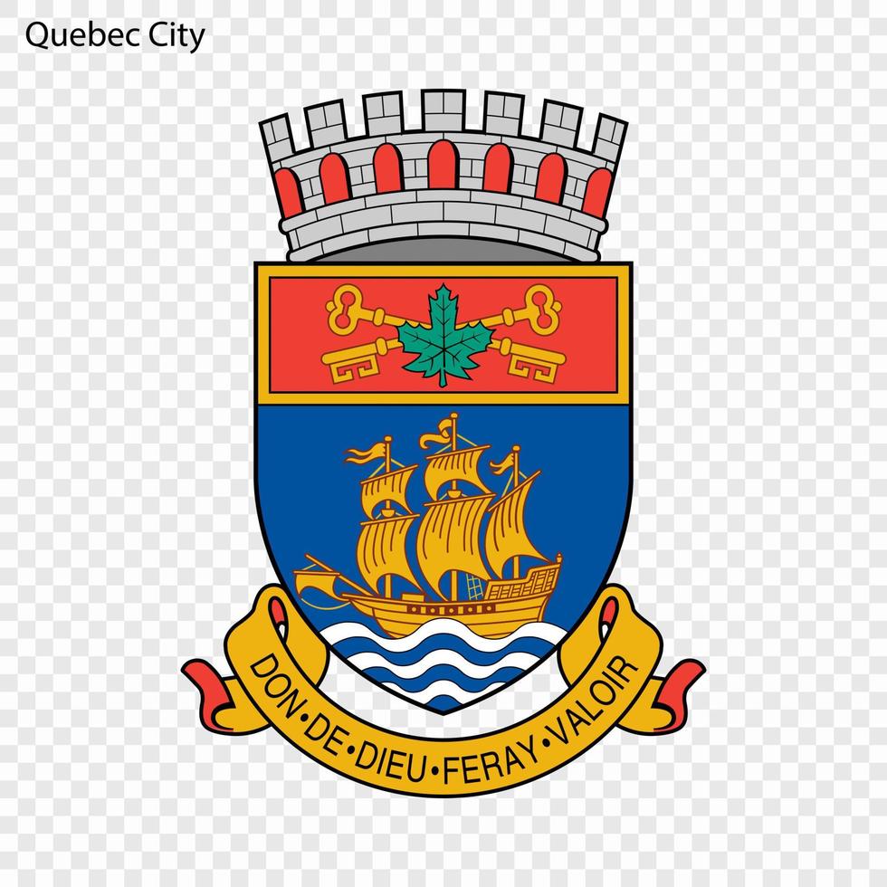 emblema de Quebec ciudad vector