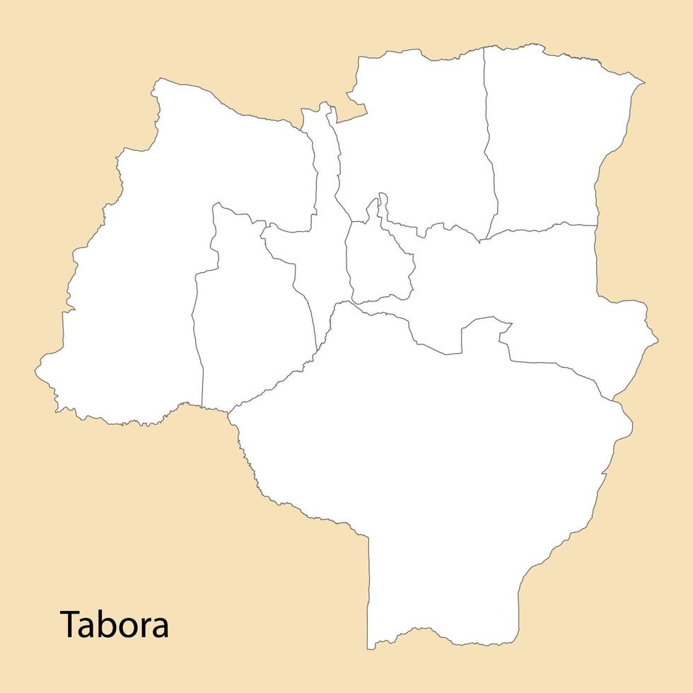 alto calidad mapa de tabora es un región de Tanzania vector