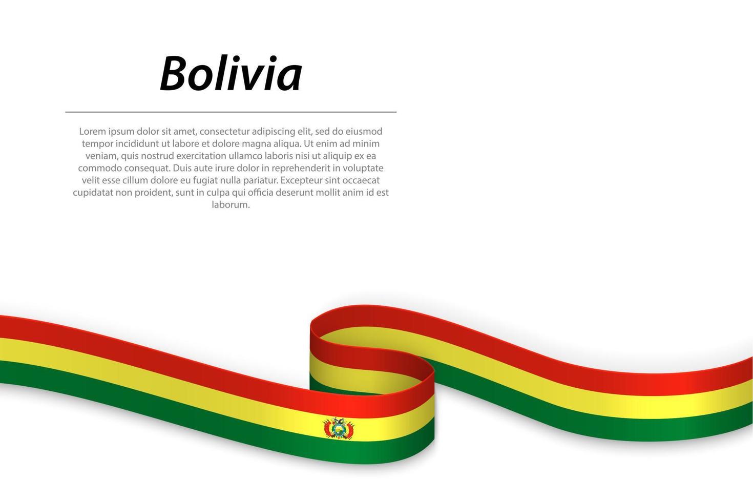 cinta ondeante o pancarta con la bandera de bolivia vector