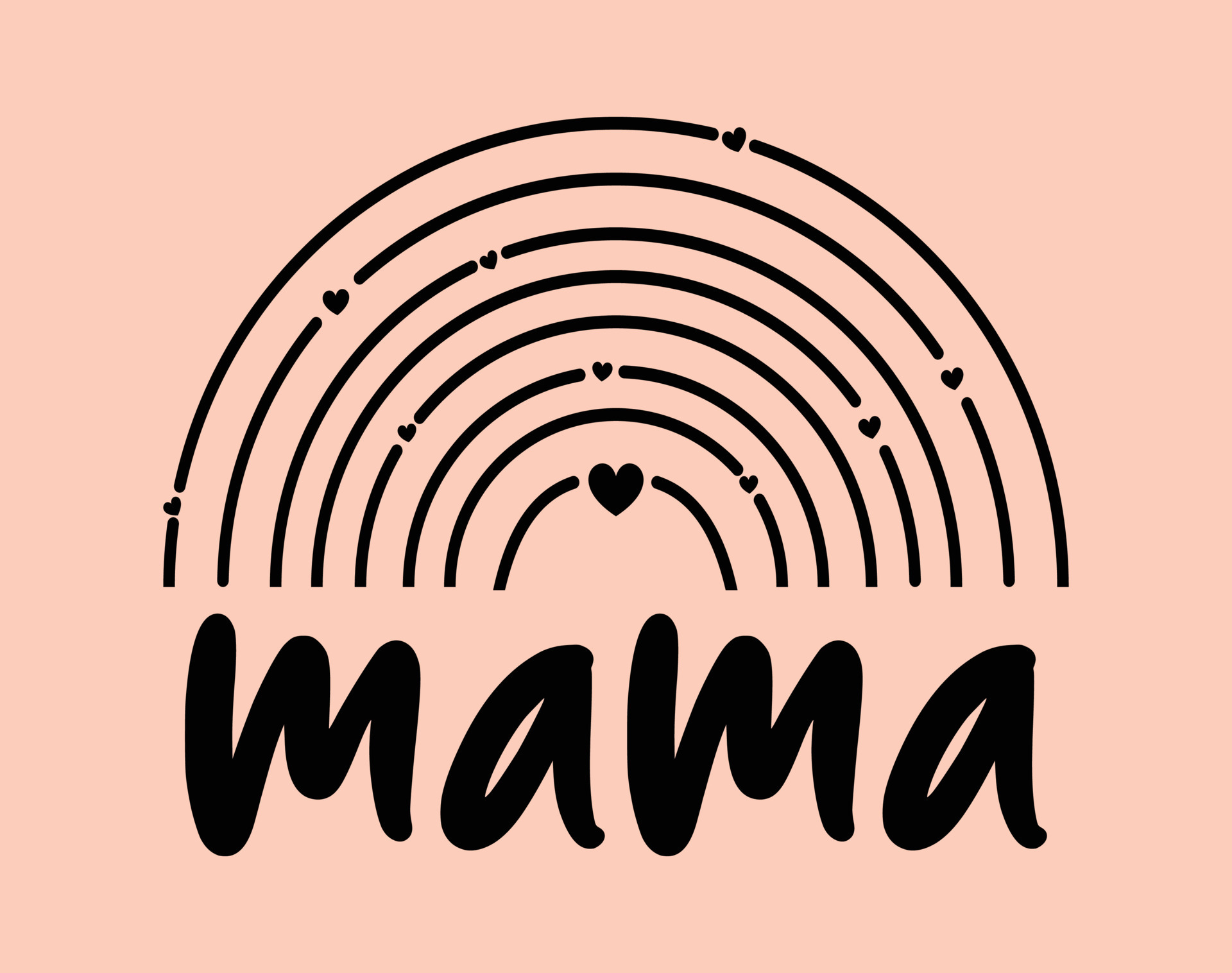 Mama T-Shirt and Apparel Design. SVG Cut File, Mother's Day Hand-Drawn Lettering Phrase, Isolated Typography, Trendy Illustration for Prints on and Cards. 21855173 Vector Art at