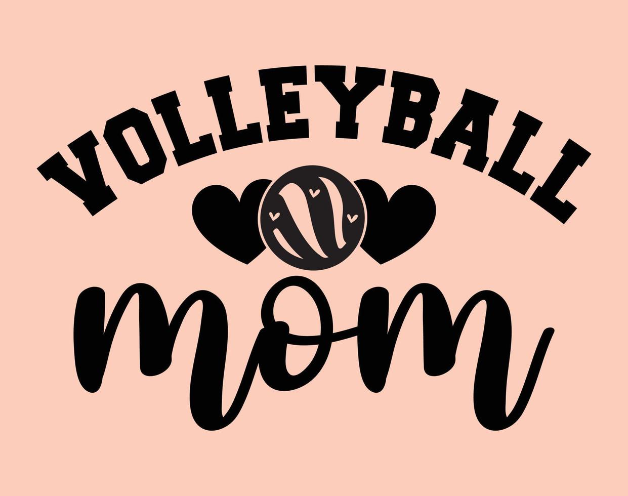 vóleibol mamá, tipografía camiseta vector Arte para de la madre día, mamá, mamá, svg, tipografía t camisa diseño