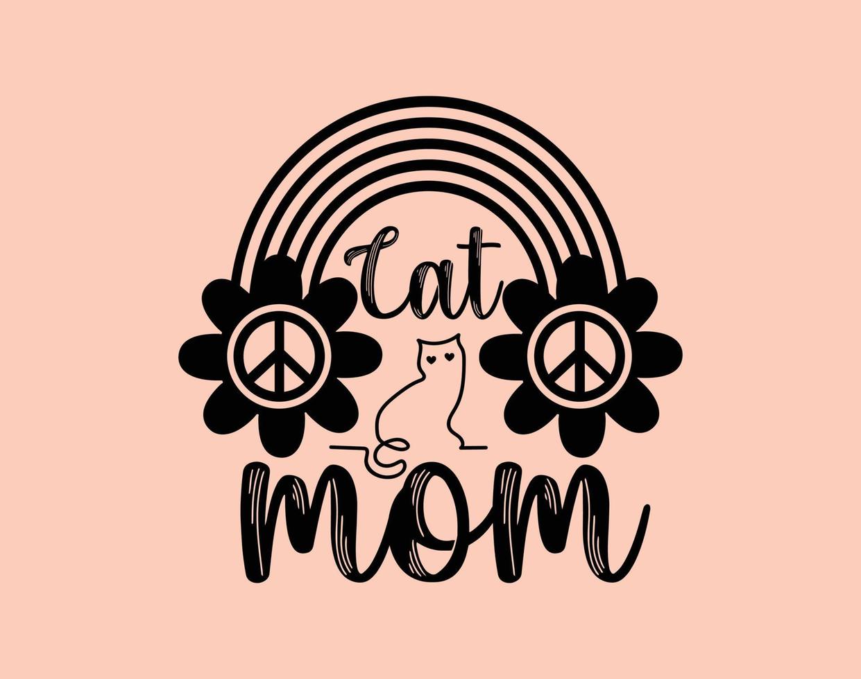 Cat mom, Typography T-shirt Vector Art for Mother's Day, mom, mama, SVG, typography t shirt design