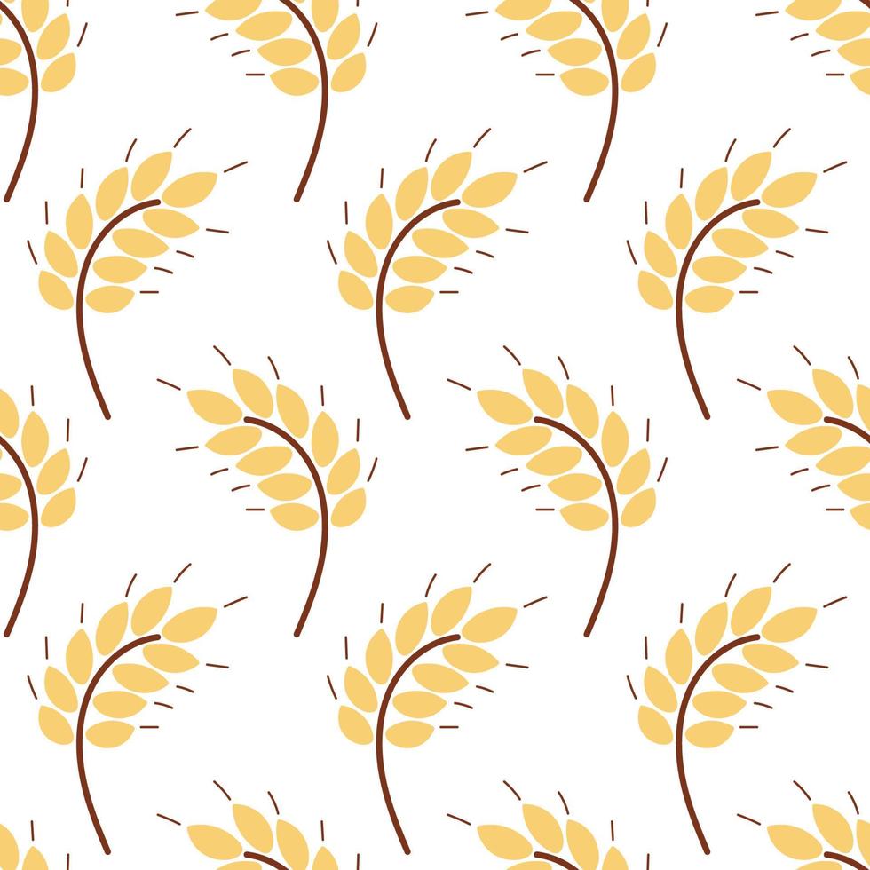 Seamless pattern with wheat ears vector illustration