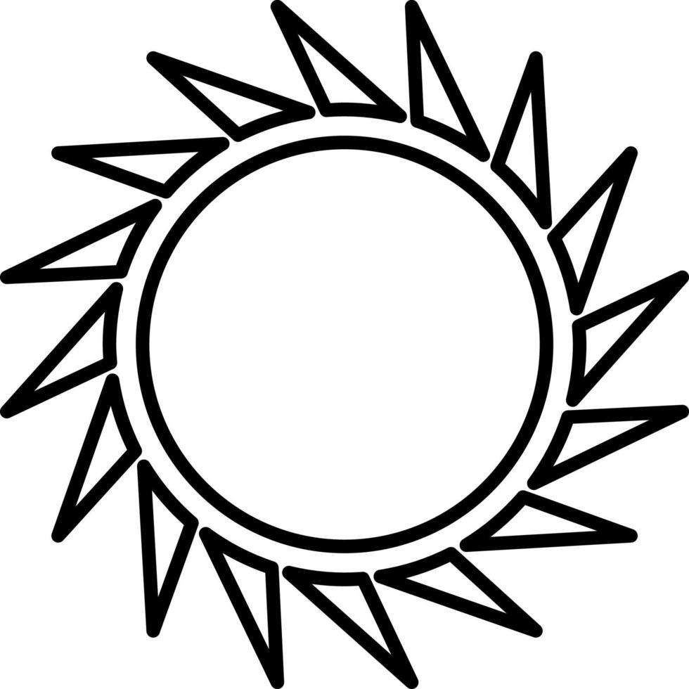 Sun, summer outline vector icon. Line summer and sun vector icon