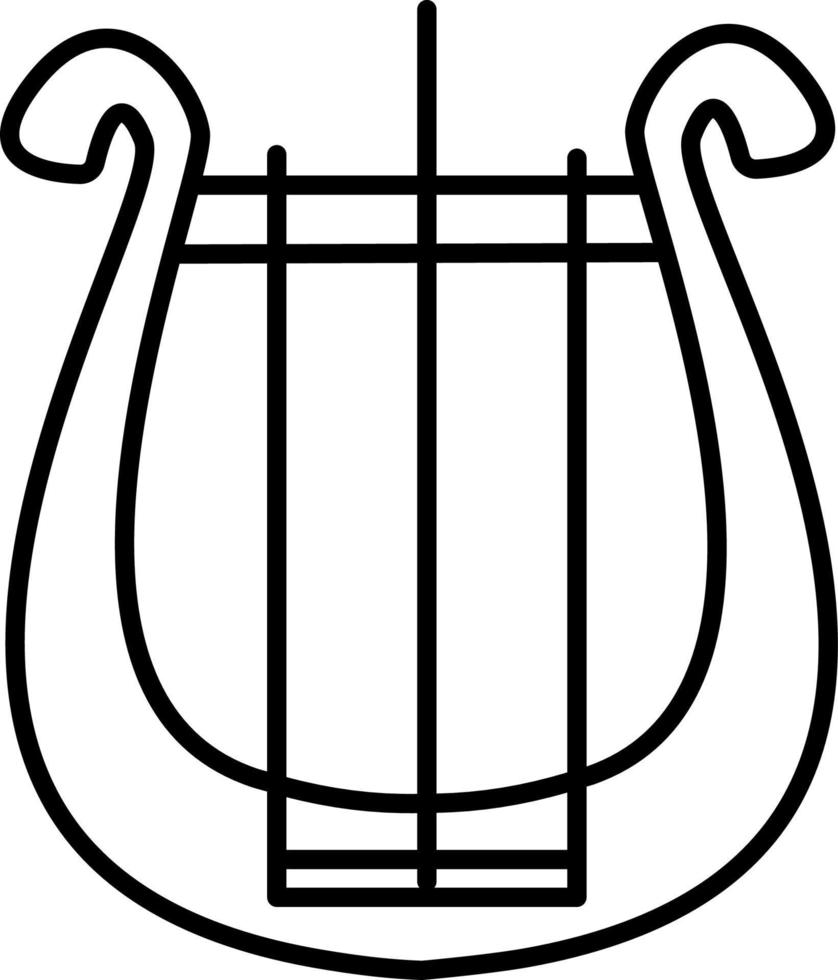 Theater lyre. Illustration vector icon on white background