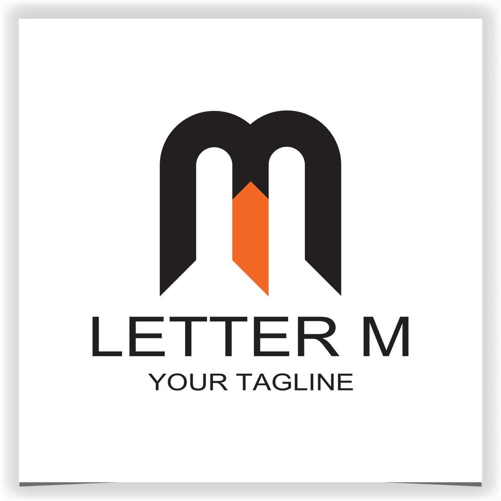 simple letter m logo premium elegant template vector eps 10