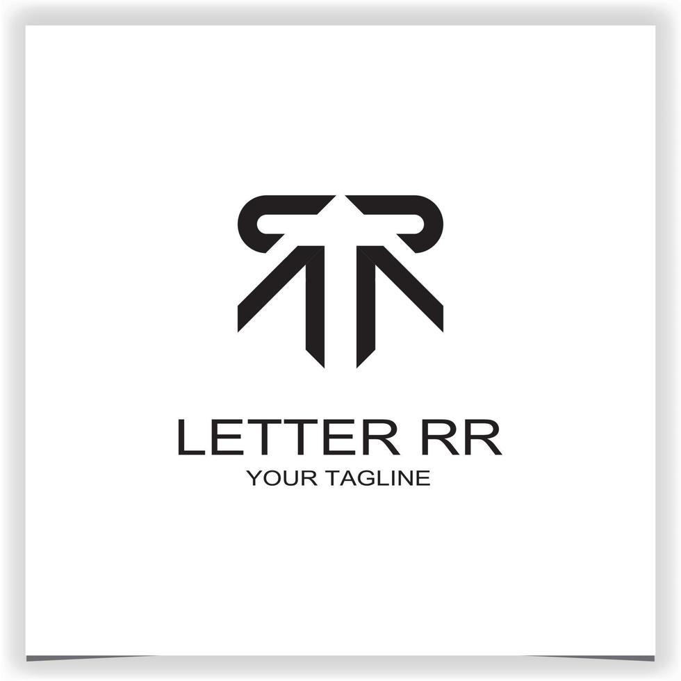 letter rr mirror logo premium elegant template vector eps 10
