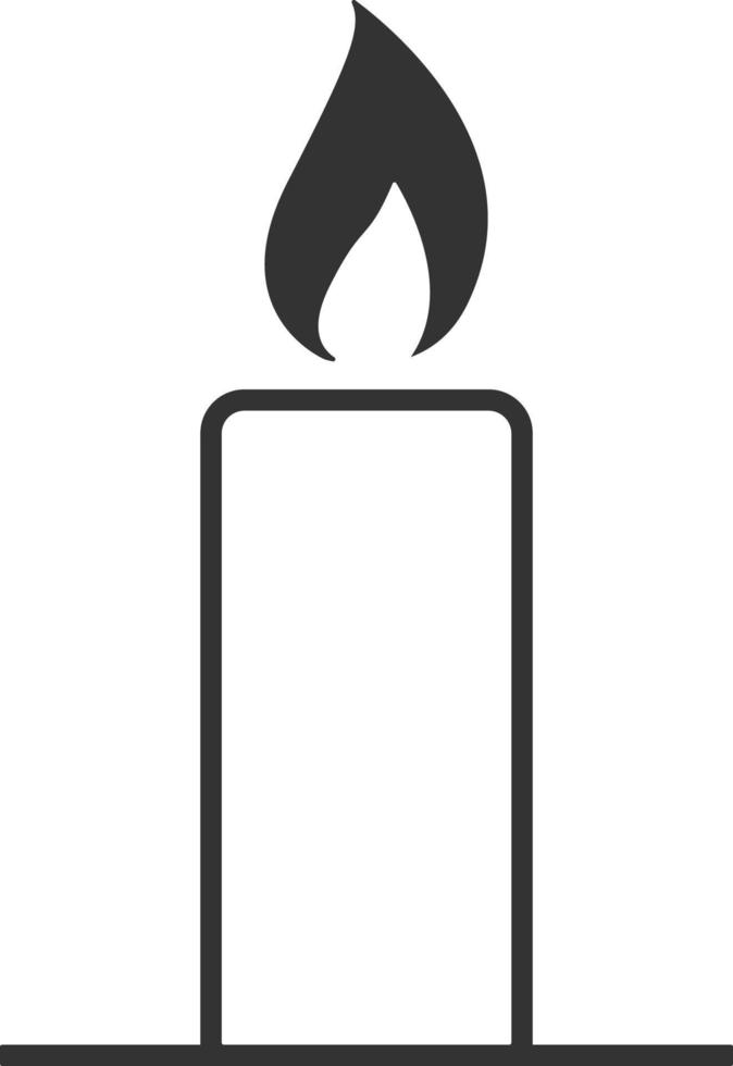 vela, cera línea icono. simple, moderno plano vector ilustración para móvil aplicación, sitio web o escritorio aplicación en gris antecedentes