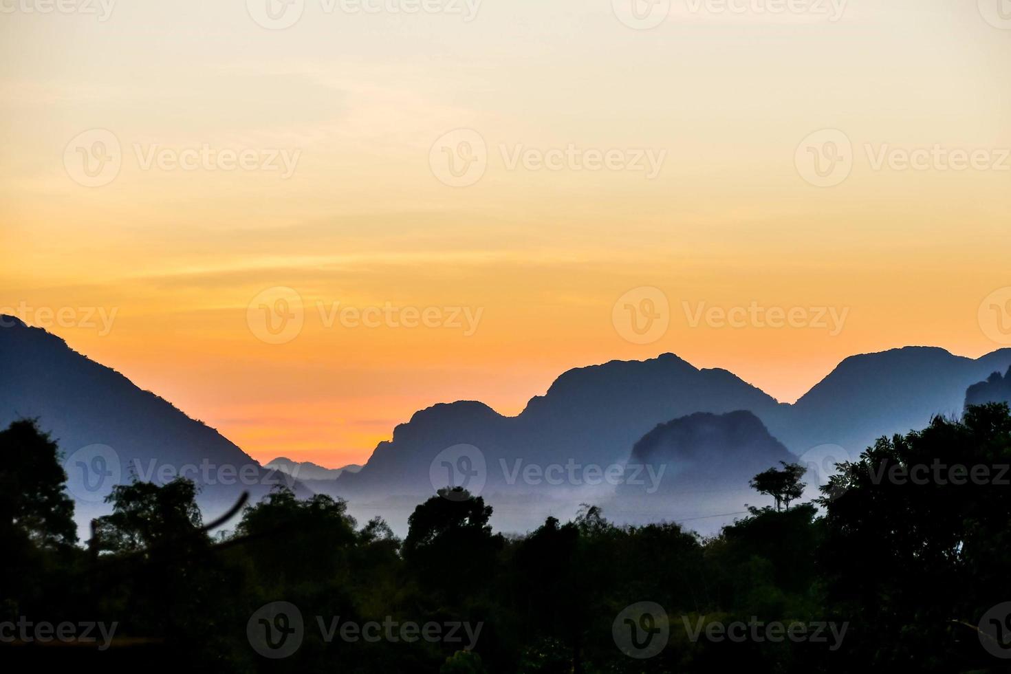 Rural landscape in Asia photo