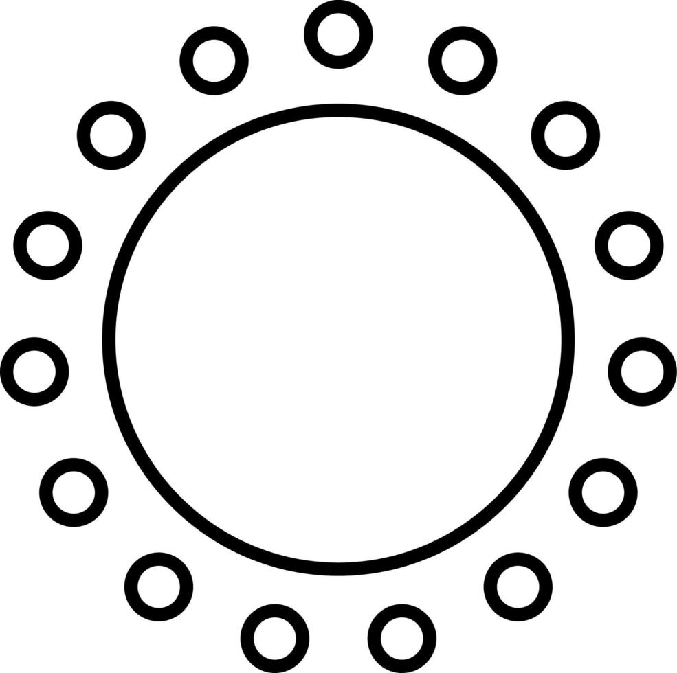 Sun, summer outline vector icon. Line summer and sun vector icon