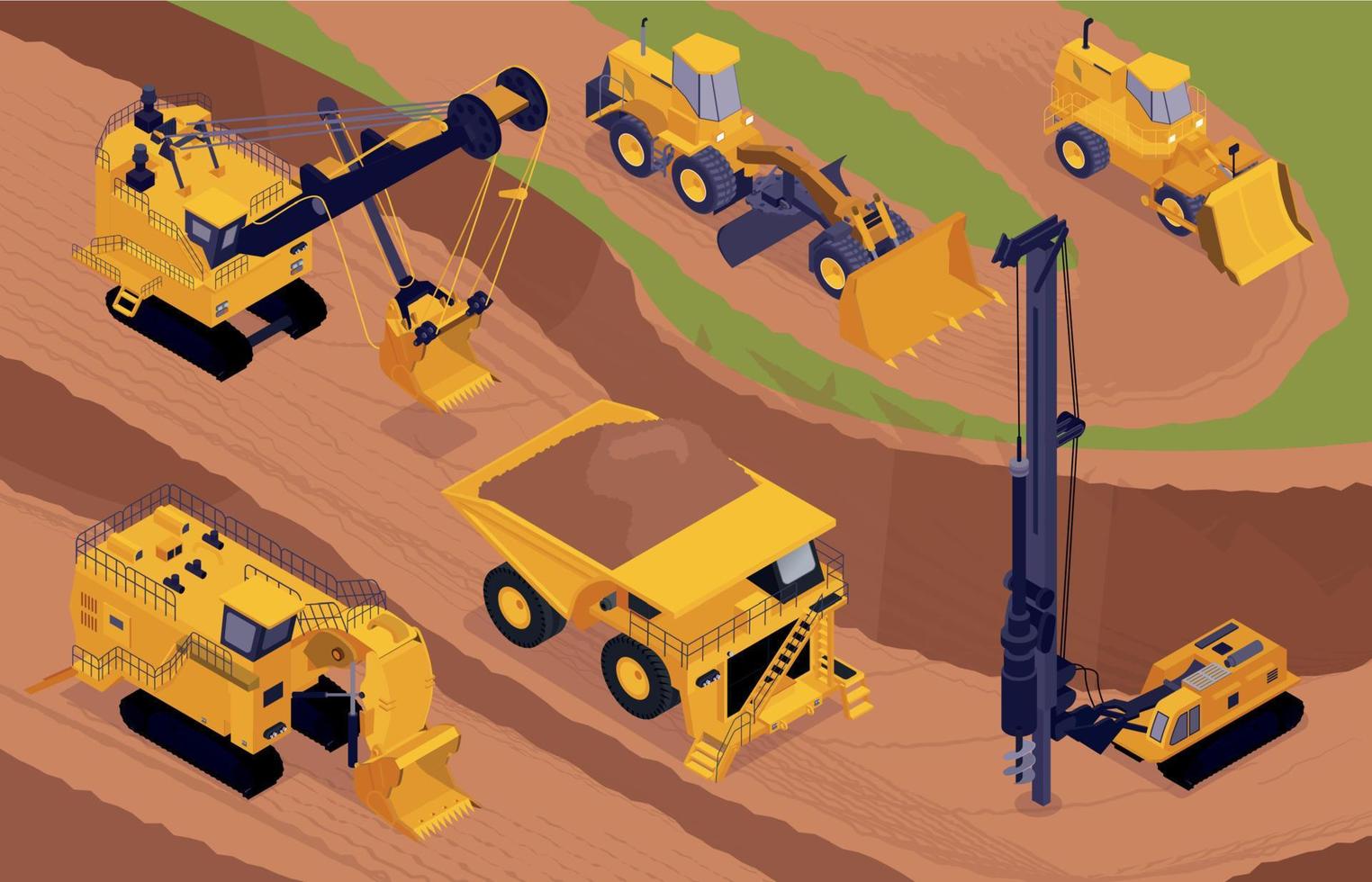 Pit Machines Mining Composition vector