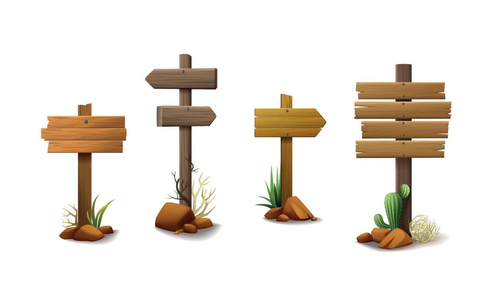 Wild West Signboards Set vector