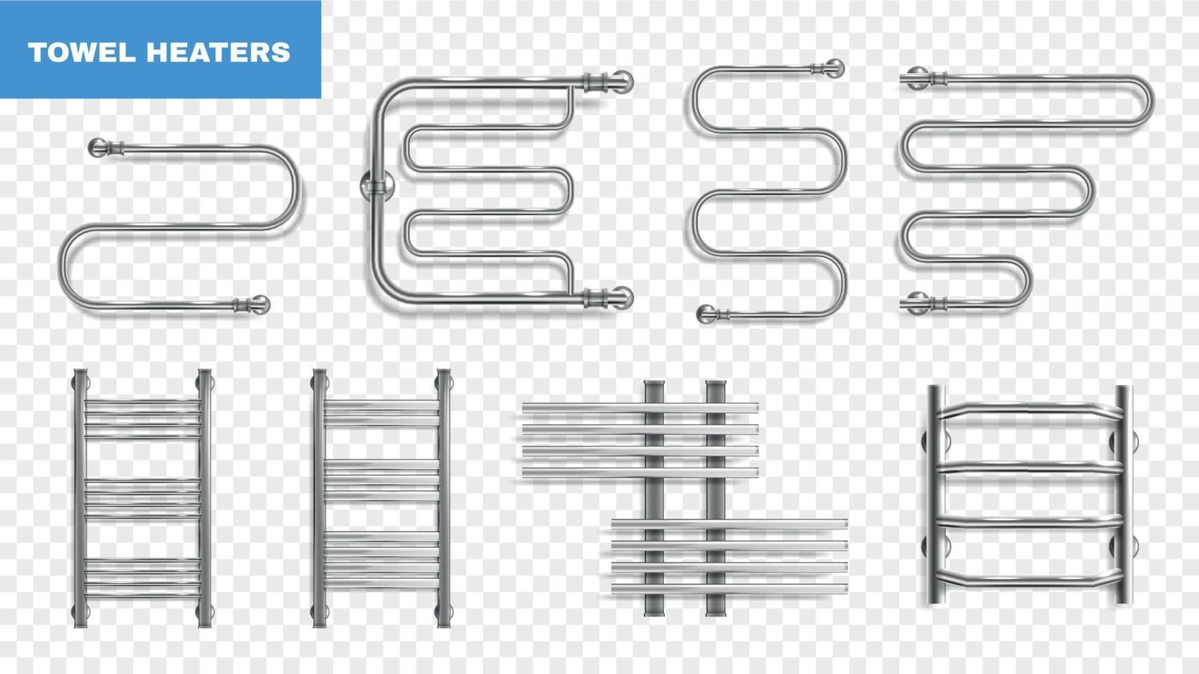 calentado toalla rieles conjunto vector