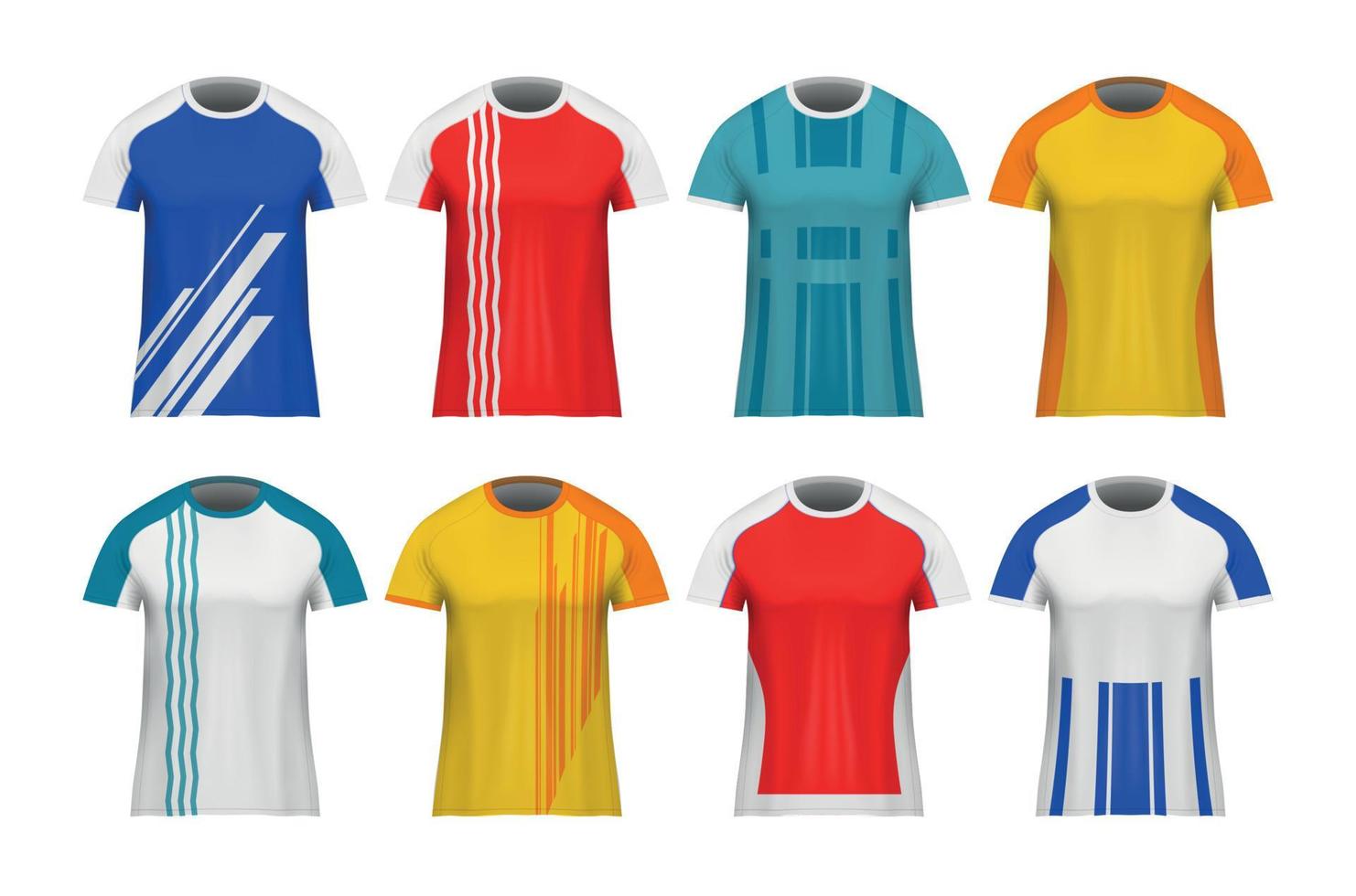 fútbol americano camisetas conjunto vector