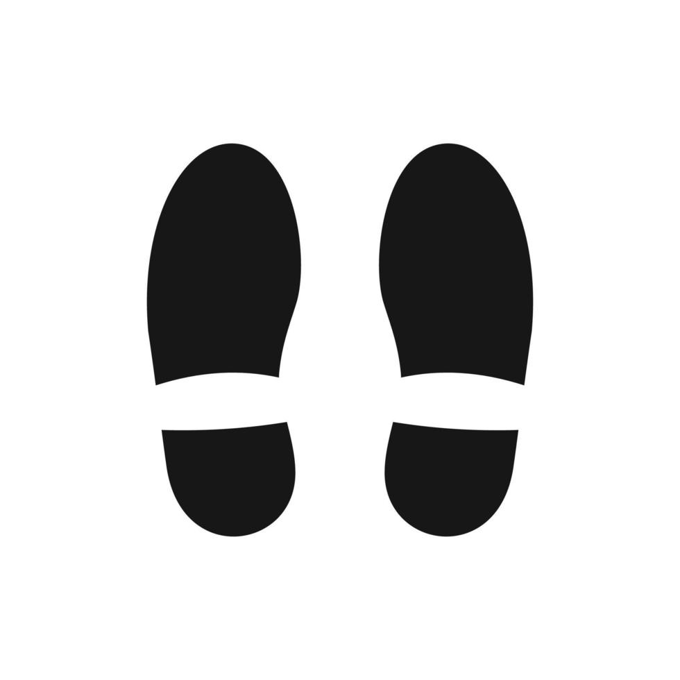 Shoe foot print icon isolated on white background vector