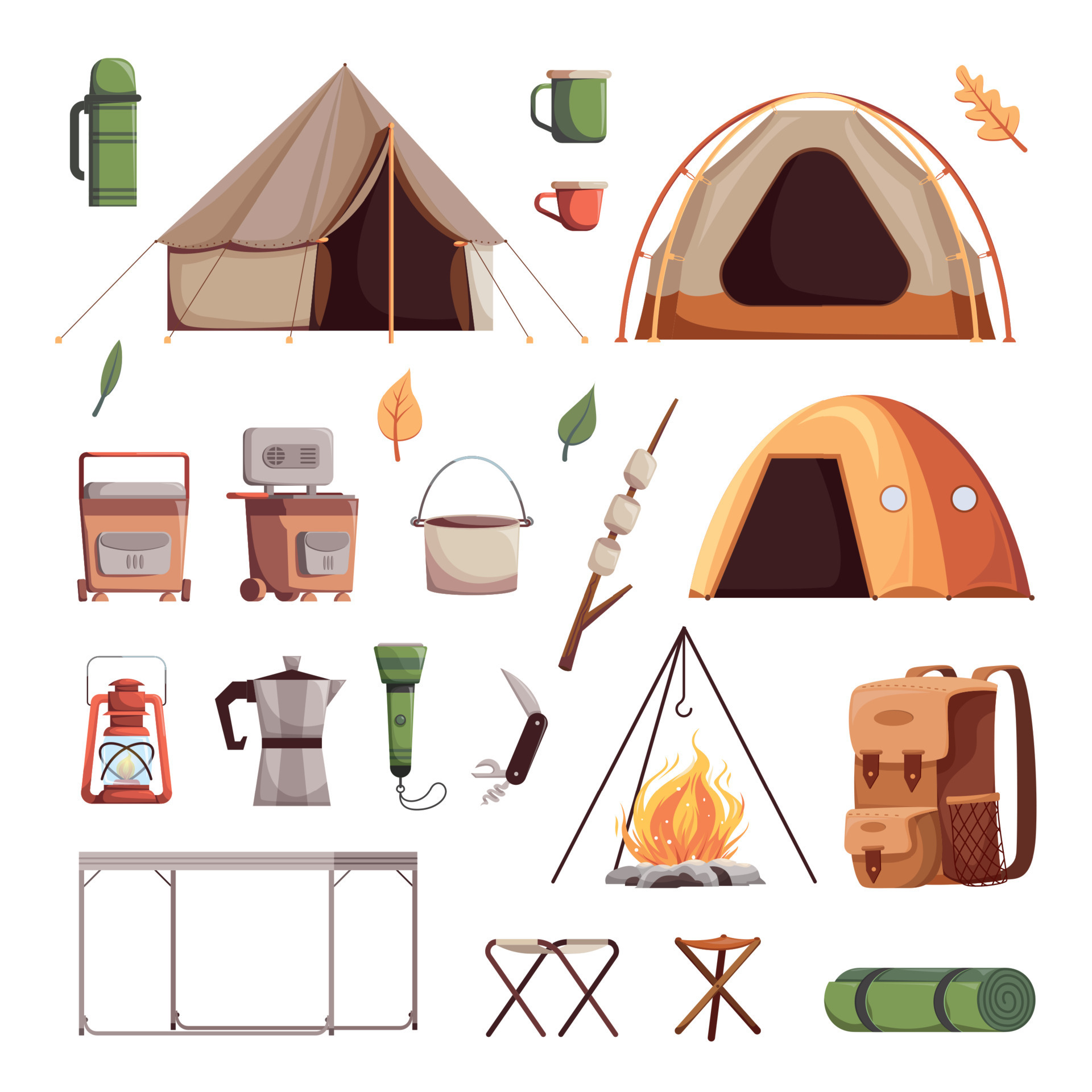 Camping Icon Set 21855690 Vector Art at Vecteezy