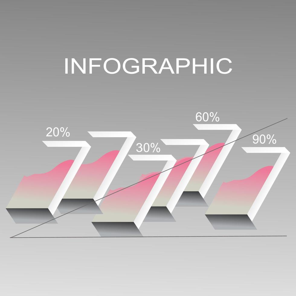 infografía templet con icono adecuado para negocio reporte vector