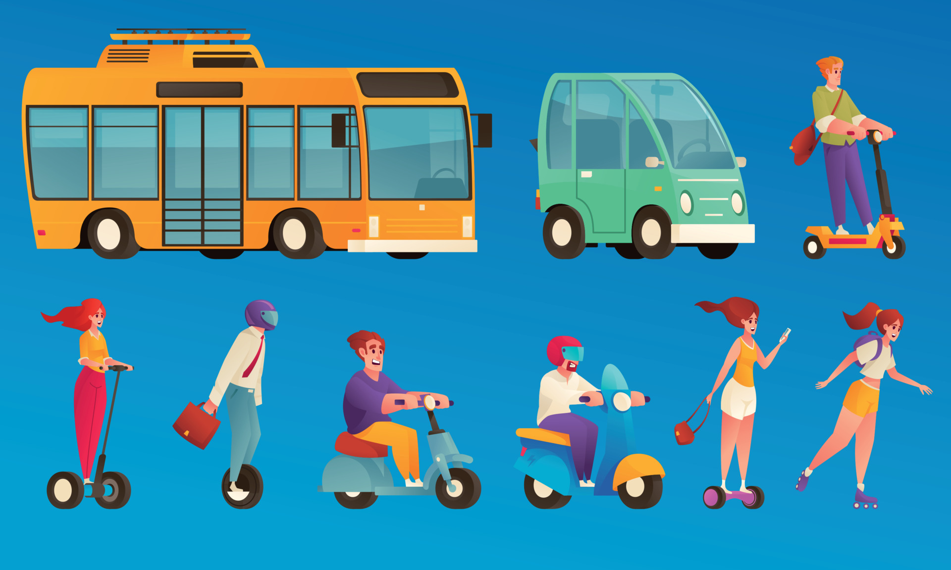 Eco Transport Set 21855897 Vector Art At Vecteezy Eco Transport Set 21855897 Vector Art At Vecteezy
