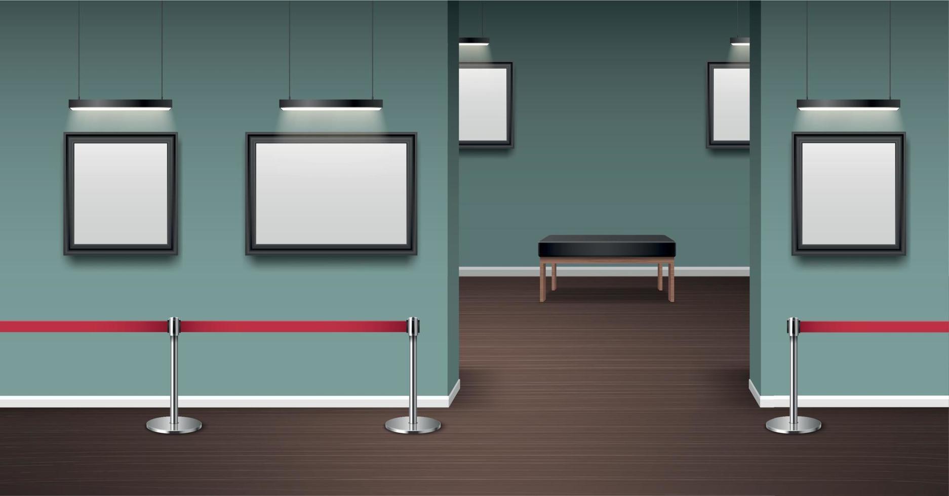 Gallery Realistic Mockup vector