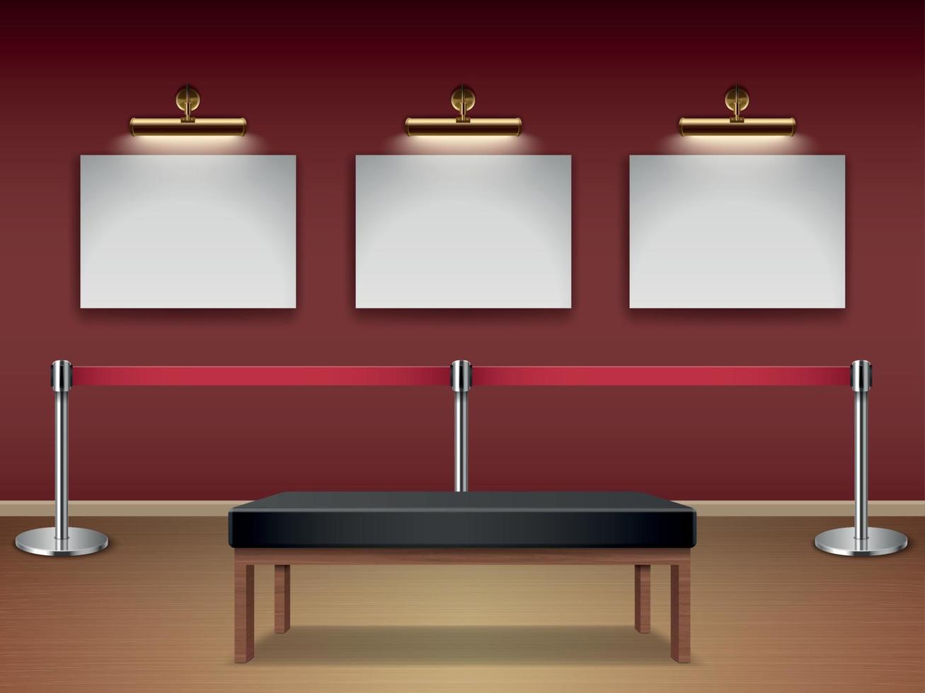 Gallery Exhibition Mockup vector