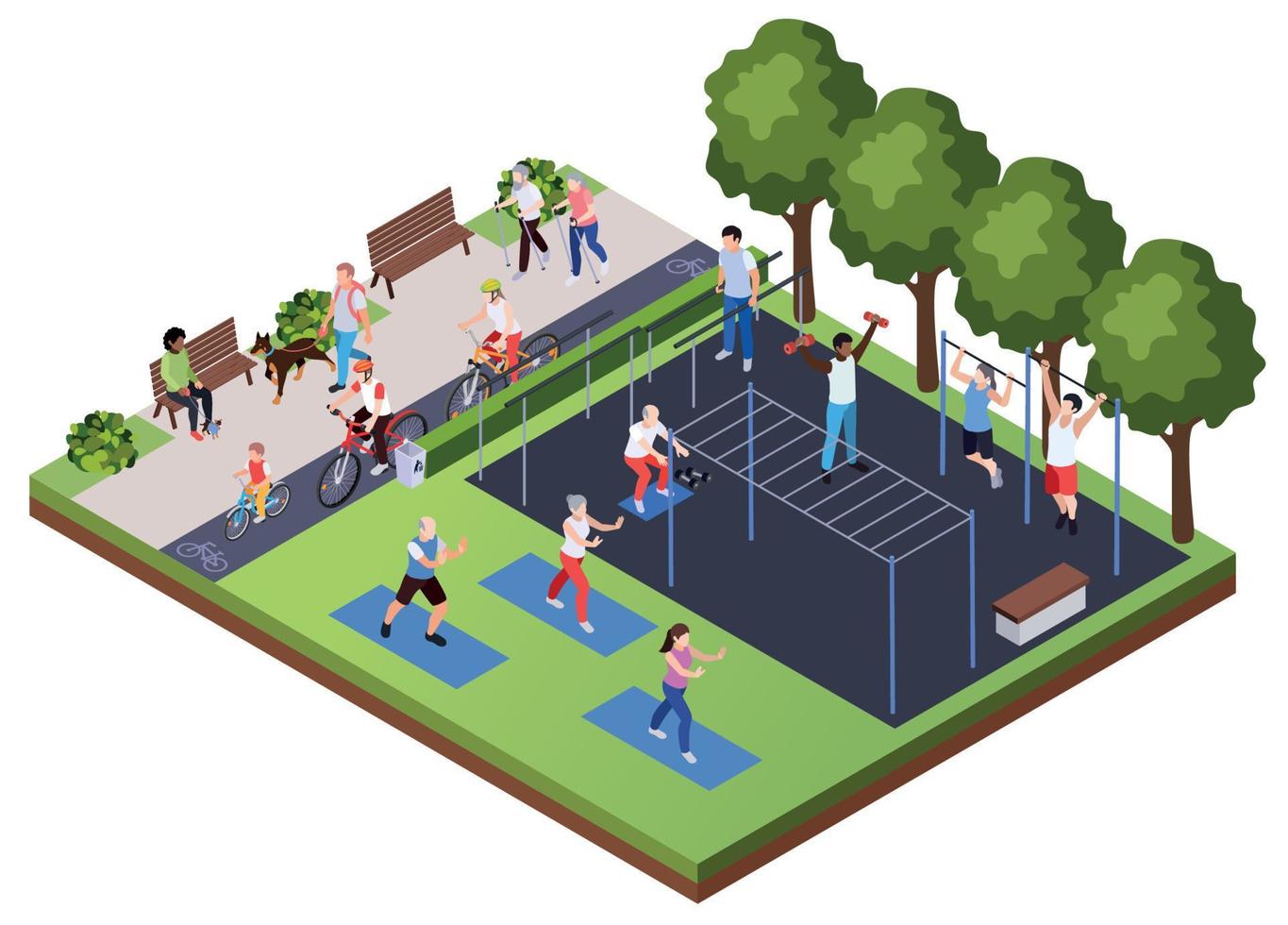 Regular Sport Playground Composition vector