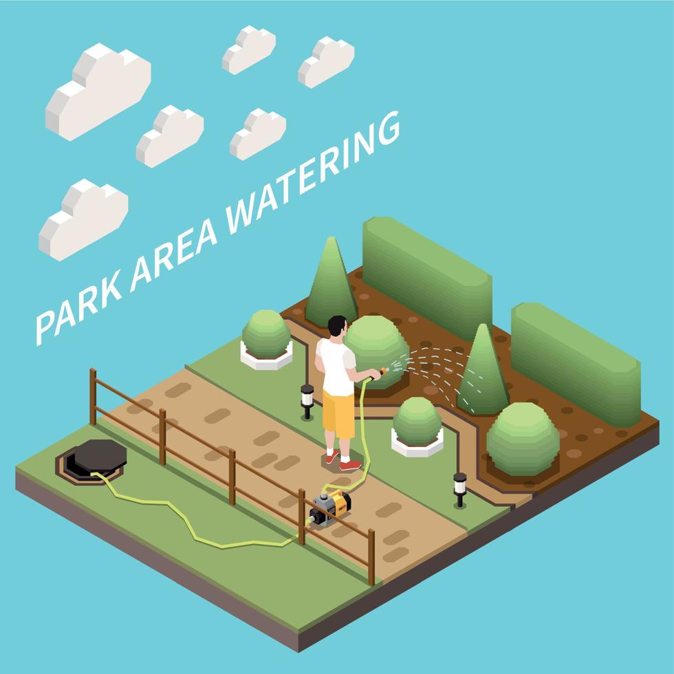 Park Area Watering vector