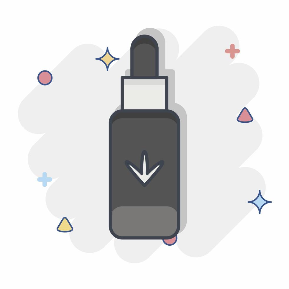 Icon Hemp Oil. related to CBD Oil symbol. simple design editable. simple illustration vector