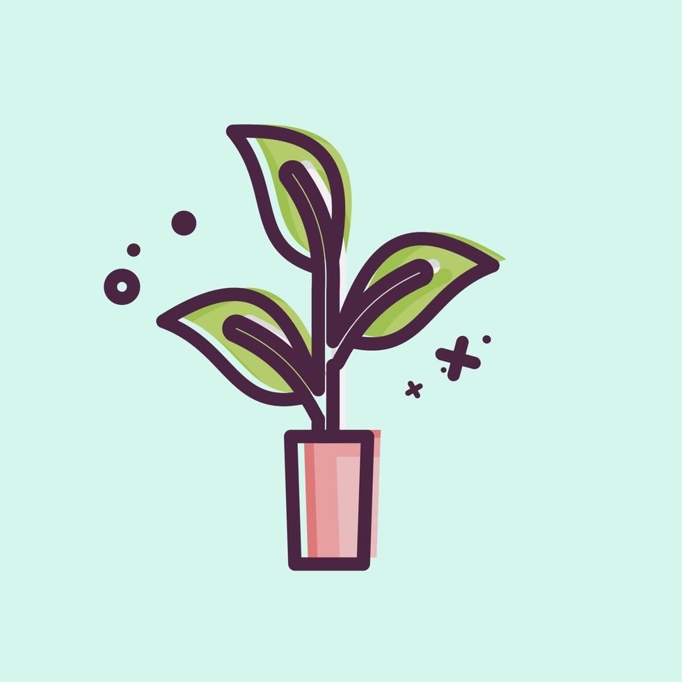Icon Organically Grown Hemp. related to CBD Oil symbol. simple design editable. simple illustration vector