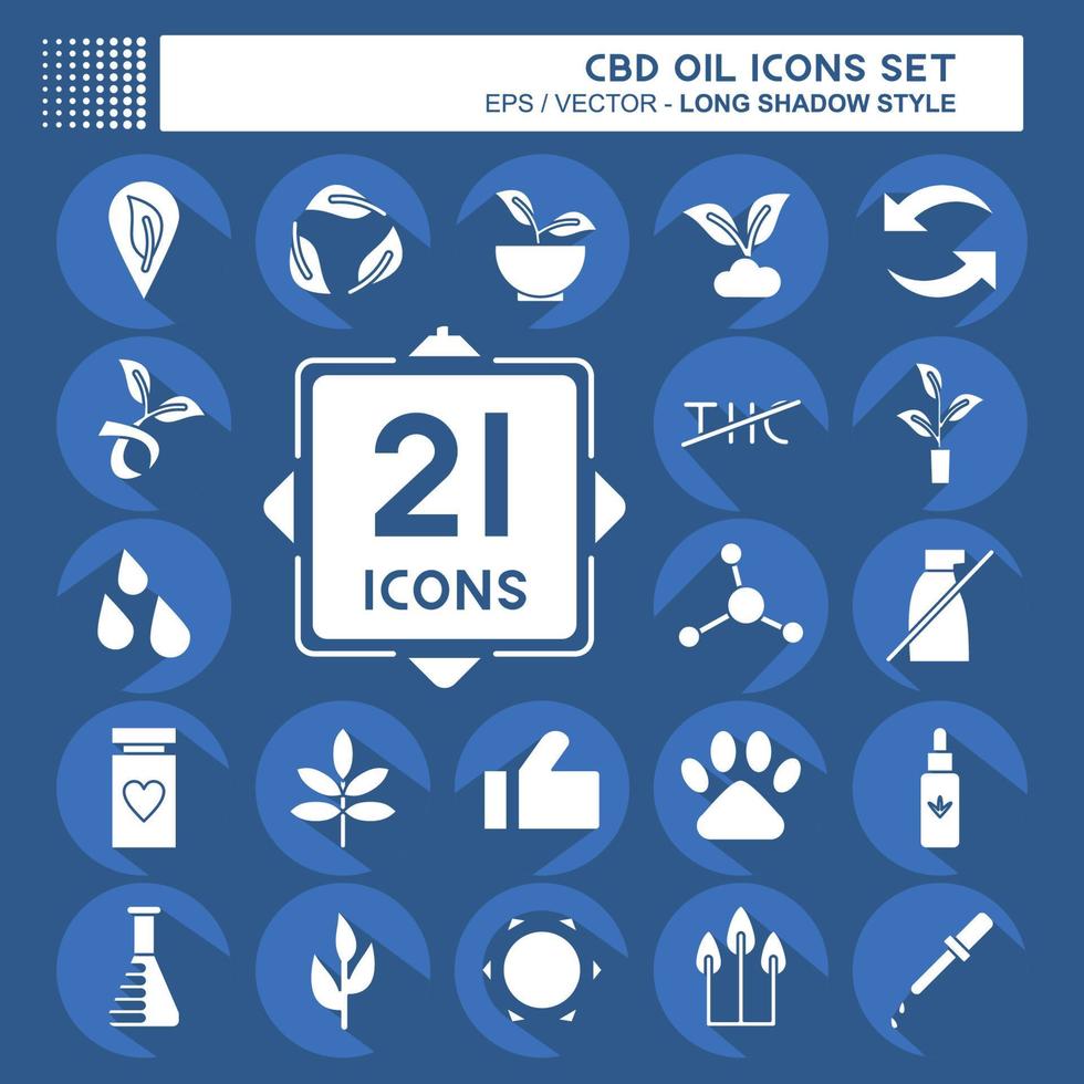 Icon Set CBD Oil. related to Education symbol. simple design editable. simple illustration vector