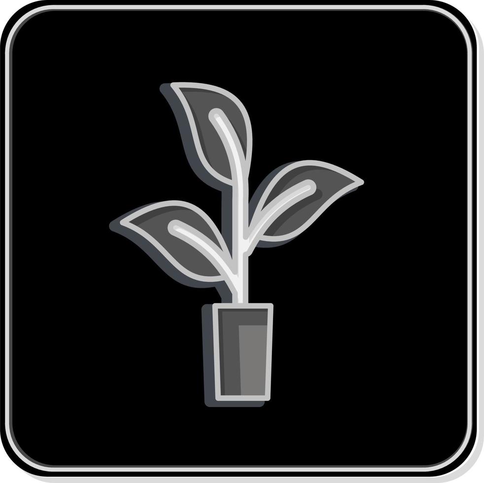 Icon Organically Grown Hemp. related to CBD Oil symbol. simple design editable. simple illustration vector