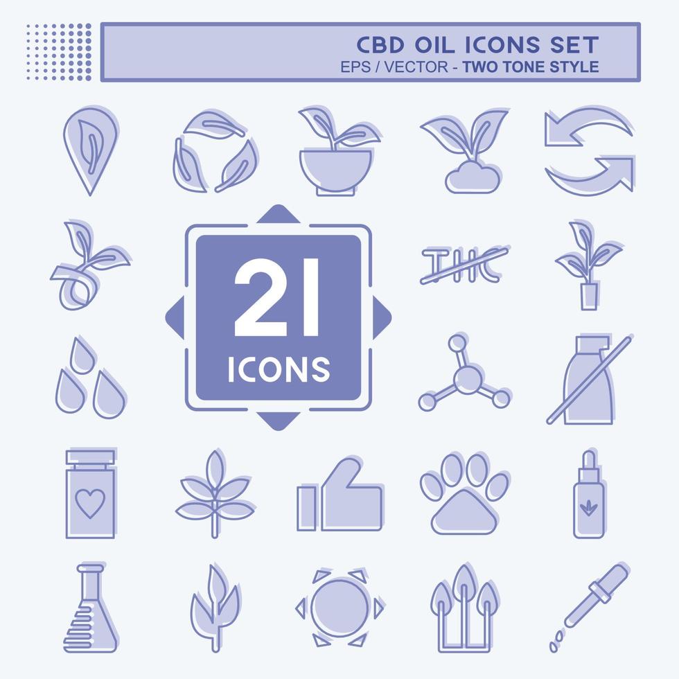 Icon Set CBD Oil. related to Education symbol. simple design editable. simple illustration vector