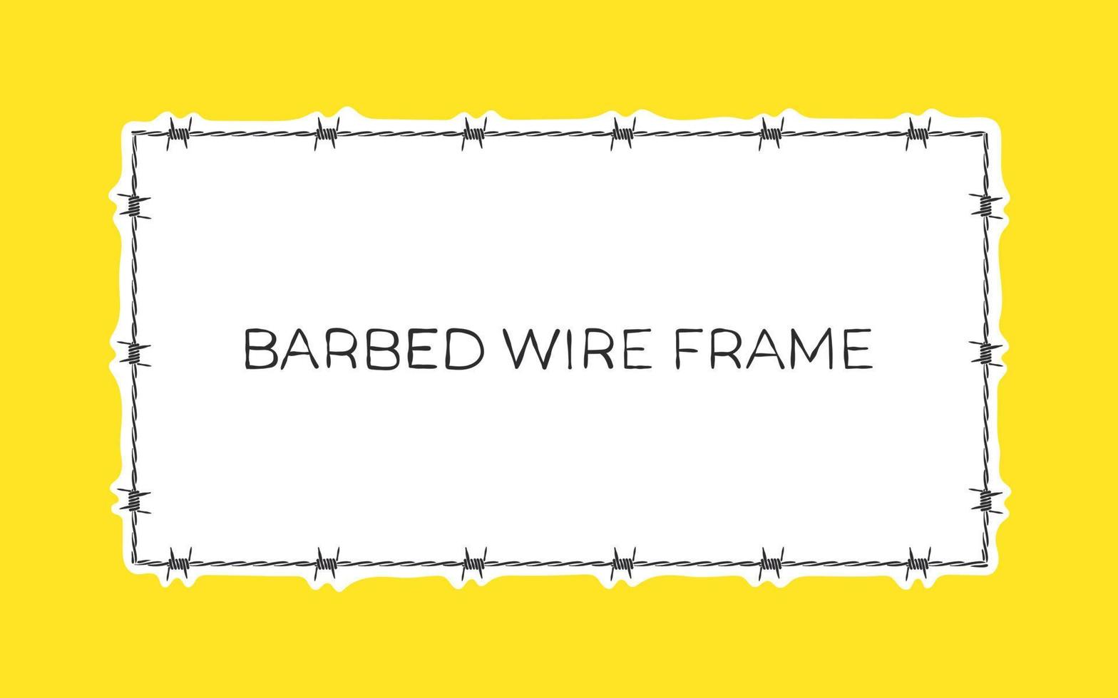 Barbed wire frame. Razor wire. Concept background. Vector scalable graphics