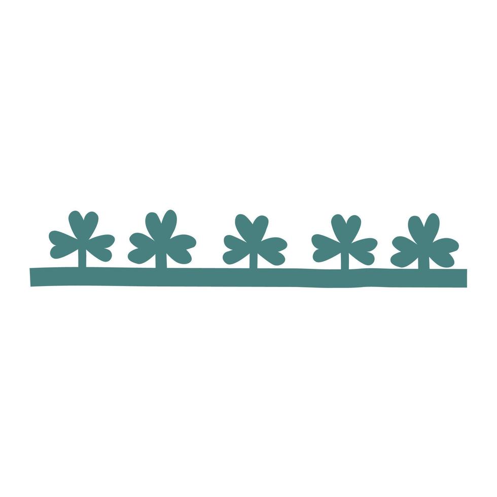 plant elements of clover. leprechauns, patrick's day, lucky man. hand drawn vector illustration.