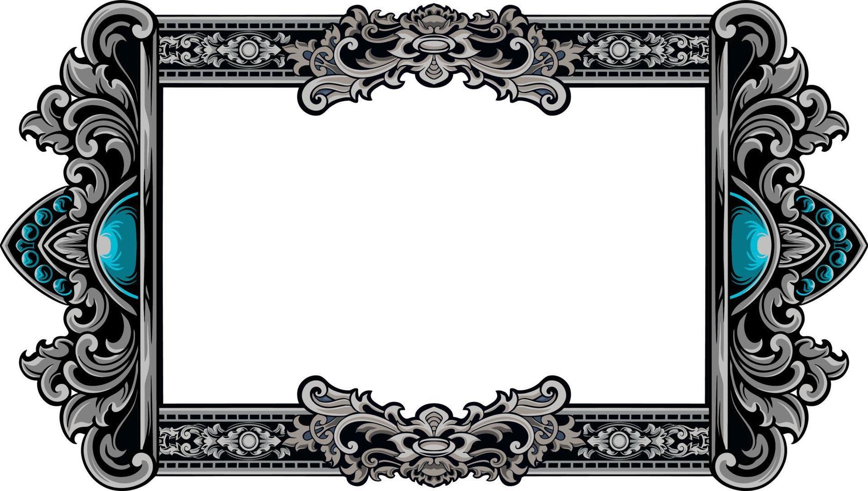 Luxury greeting card vector design with classic style engraved