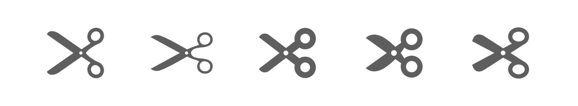 Scissors opened. Simple vector icon.