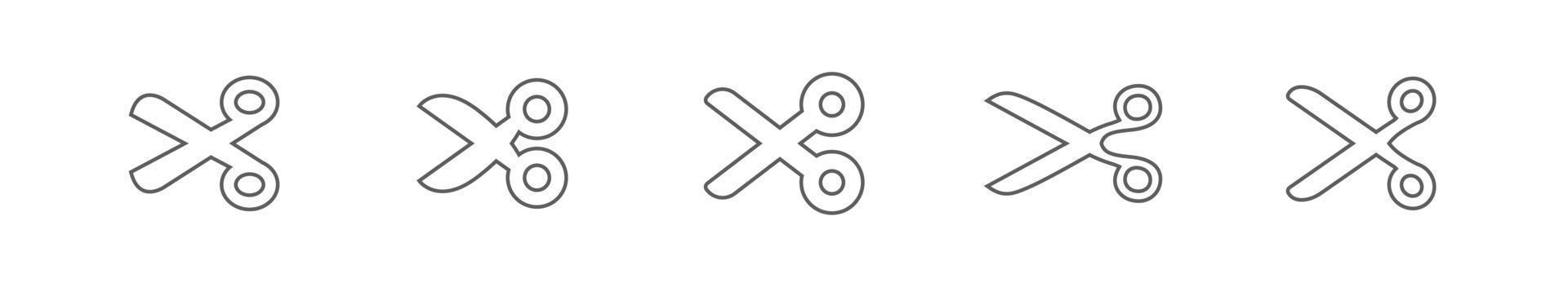 Scissors opened. Simple vector icon.